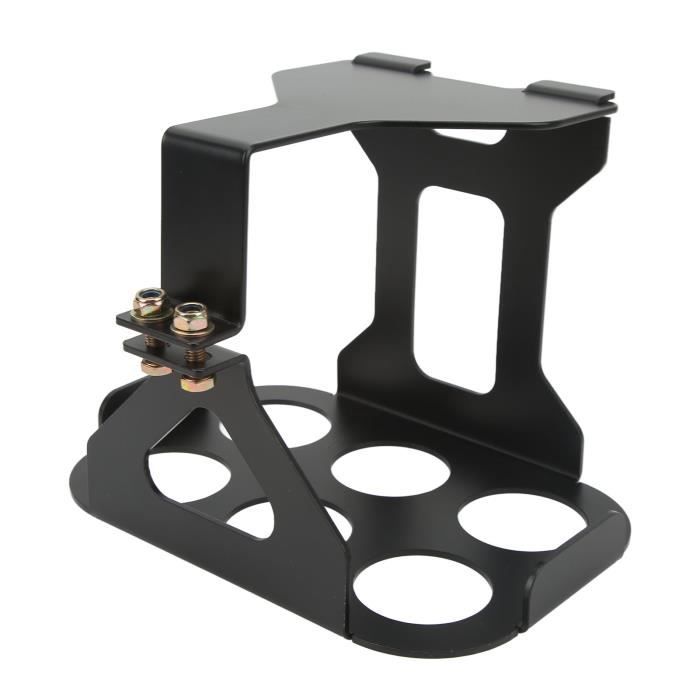Support De Batterie Réglable Universel – Montage Sur Plateau – Argent Et Noir