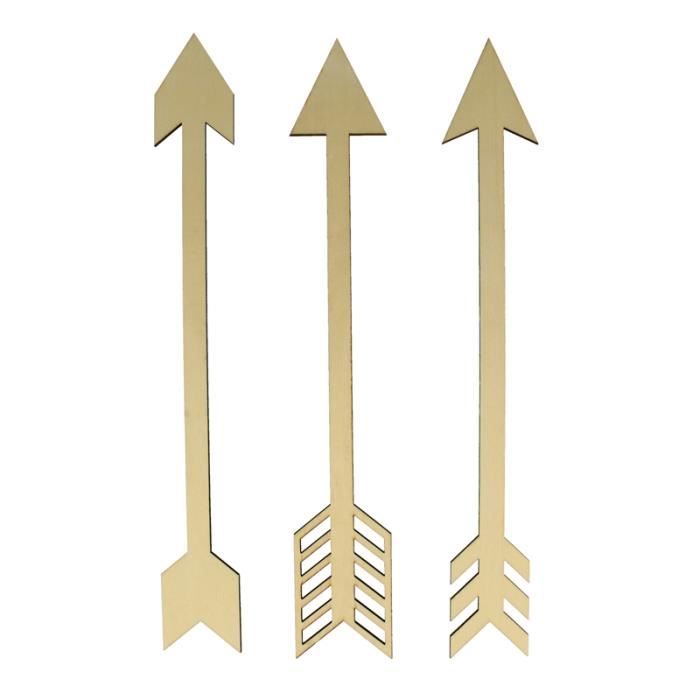 Flèches en bois à décorer - Support à décorer - 35 cm - Thème Flèche ...