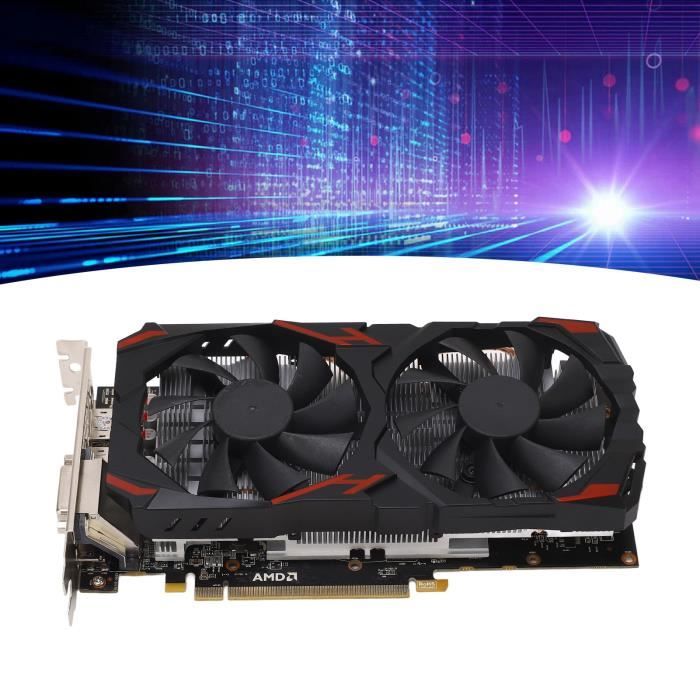 Carte Graphique DOrdinateur Carte Graphique Rx 580 Carte Vidéo Amd 8 Go Gddr5 256 Bits Avec 2 Ventilateurs De-ASH7592136922958