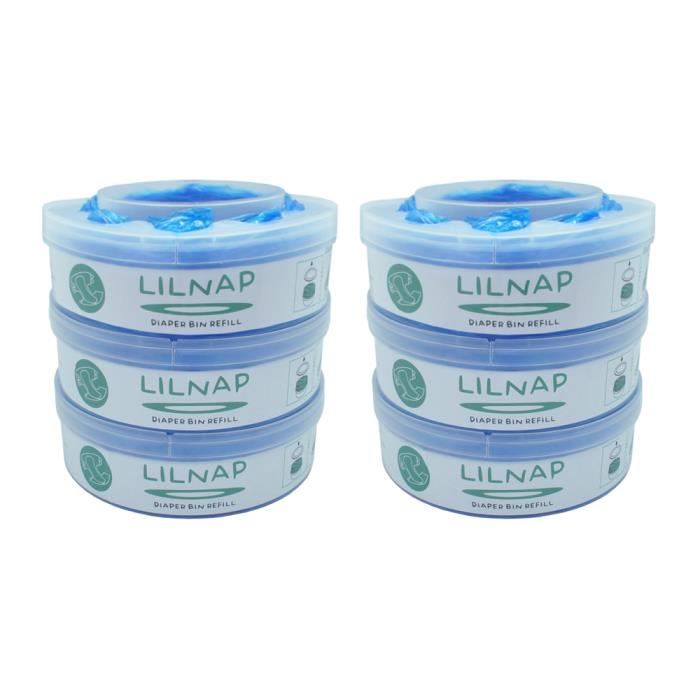 inclus le tube en carton pour faciliter la recharge LILNAP Recharges de poubelle à couches et anti-odeurs compatible avec Sangenic VE600 Angelcare et Litière Litter Locker II 200m