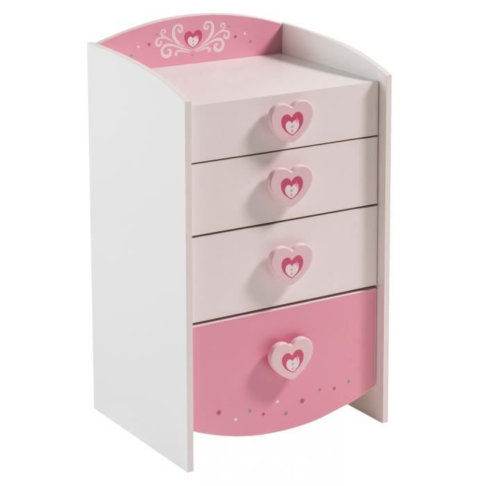 Commode Lotte Commode Bois Blanc Rose Commode Coiffeuse Armoire