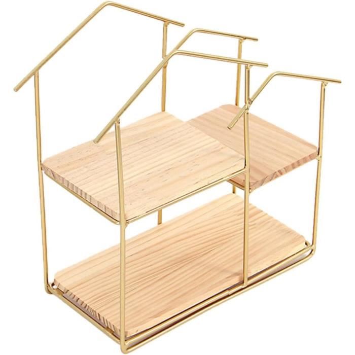 Étagère Murale Industrielle 3 Niveaux - Design Vintage En