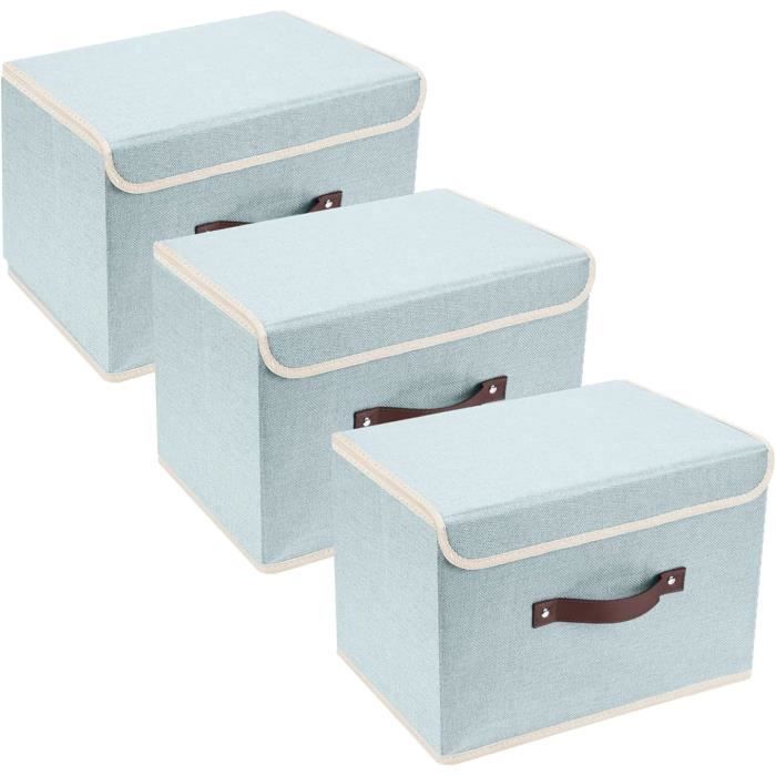 Boîte De Rangement Avec Couvercle Tissu, Caisse De Rangement