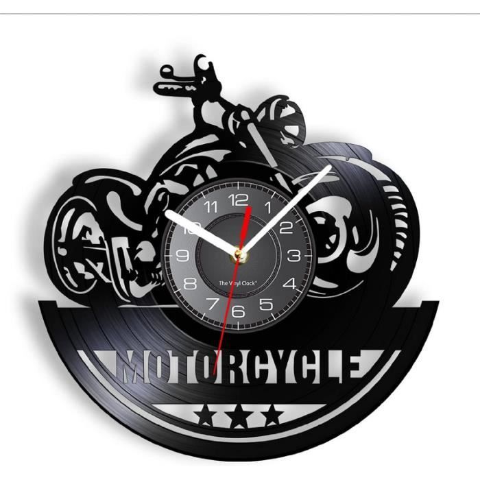 Pendule en métal Vintage - Diam. 36 cm - Noir - 21.90