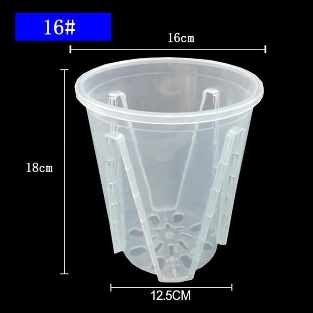 Pot à Orchidées Transparent Avec Trous - Plastique PP Respirant Pour Plantes Grasses - Observation Des Racines - Bac à Rempotage
