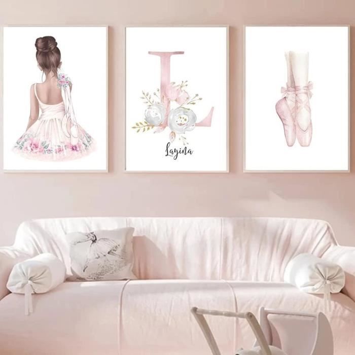 Montez à bord ! Art mural vélo rose aquarelle : impression numérique pour chambre de fille - France