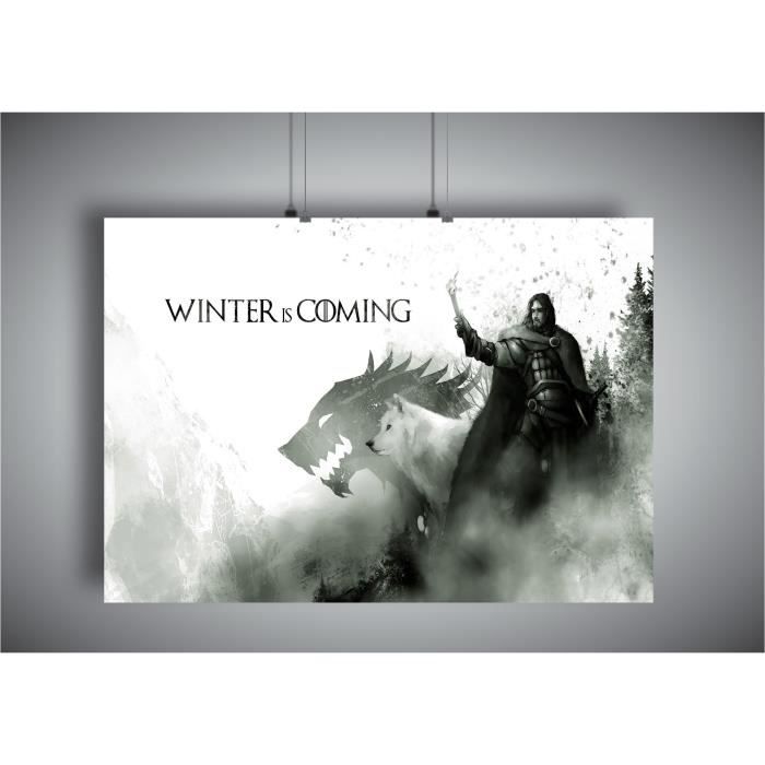Poster Game Of Thrones Winter Is Coming Garde De Nuit Night Watch