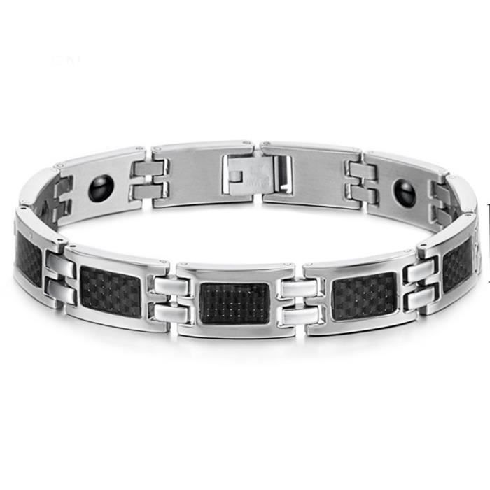 Bracelet homme acier carbone Clearance