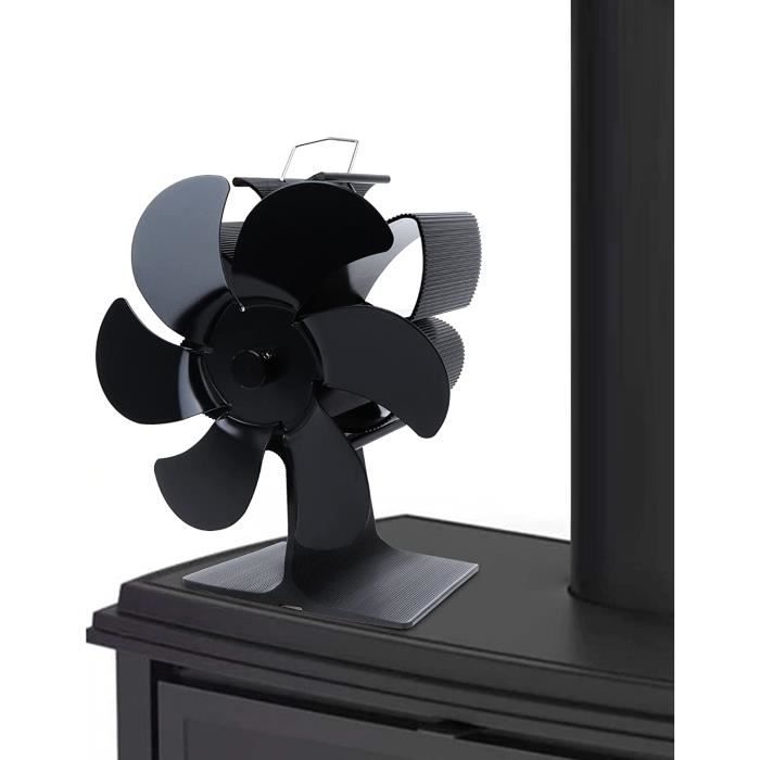 Ventilateur Poêle à Granulés 6 Lames Ventilateur Poele à Bois de Cheminée Ventilateur pour Poele