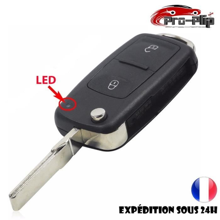 CLE PLIP SEAT Toledo Ibiza Leon Lupo 2 boutons COQUE N°2 @Pro-Plip