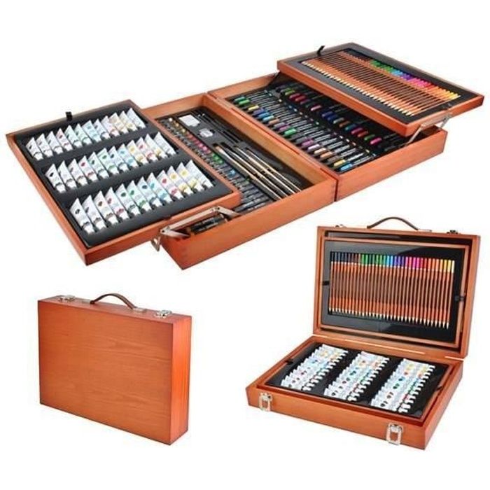 Set valise peinture avec 174 elements USINEDISTRIB - Cdiscount Jeux - Jouets