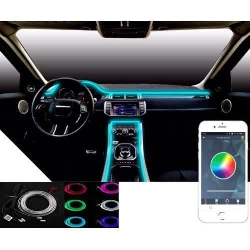 Letouch Voiture Eclairage D Ambiance Eclairage Interieur Led Barre D Eclairage Controle De Telephone Portable 6m Achat Vente Phares Optiques Letouch Voiture Eclairage D Am Cdiscount