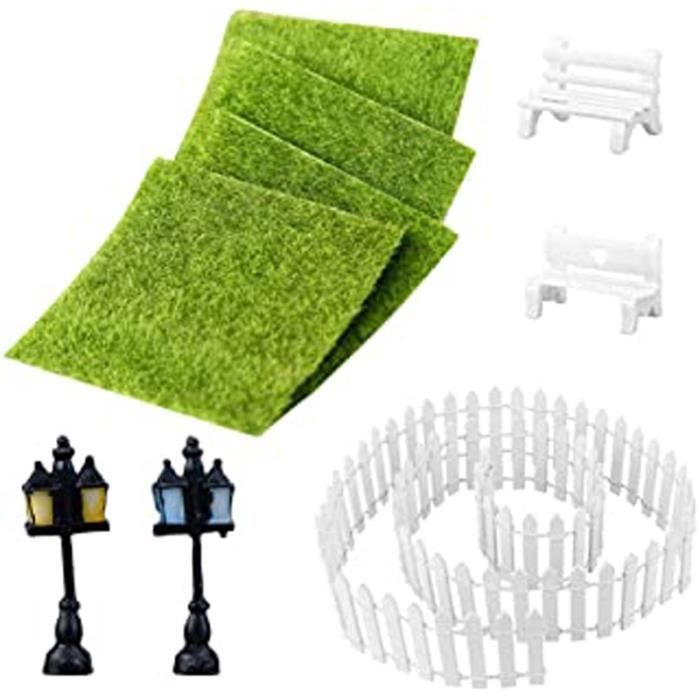 4 Lampadaires Miniatures LED - Échelle 1:12 - Décoration Maison De Poupée, Village De Noël - Piles Non Incluses