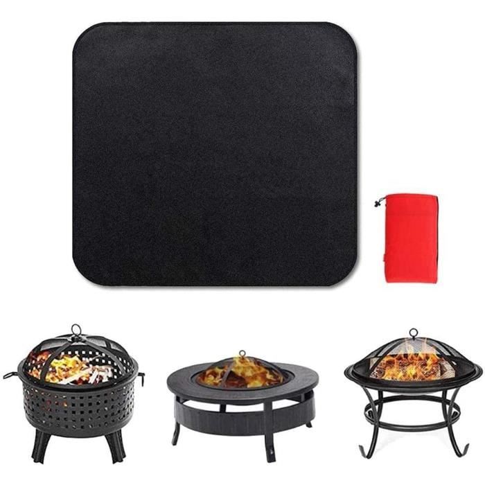 BEENNA Rond Tapis Ignifuge 50 Cm Pour Cheminée De Table - Protection Contre L'incendie Enduit De Silicone Pour Minni Cheminée Éthanol