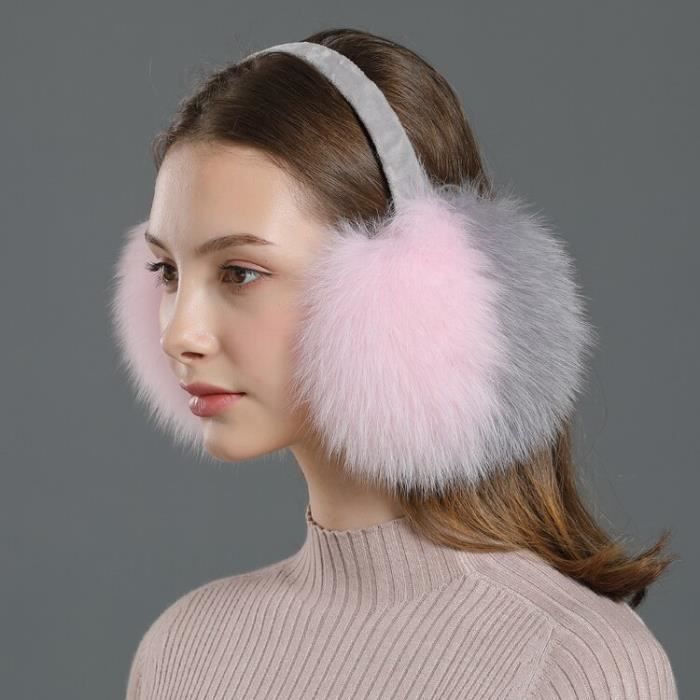 Cache-oreilles Lapin Rose - Pliable, Doux, Chaud, Forme Mignonne, Bandeau Réglable, Cadeau Fille/femme