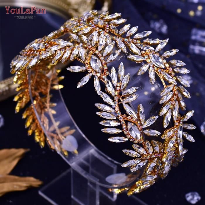 Couronne royale de luxe pour mariage, diadèmes dorés ronds pour femmes, diadèmes de mariée, accessoires de tête pour mariage