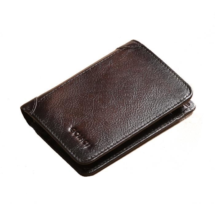 Portefeuille Homme En Cuir Véritable Conte Massimo - Format Vertical Avec Protection RFID - Idéal Cadeau