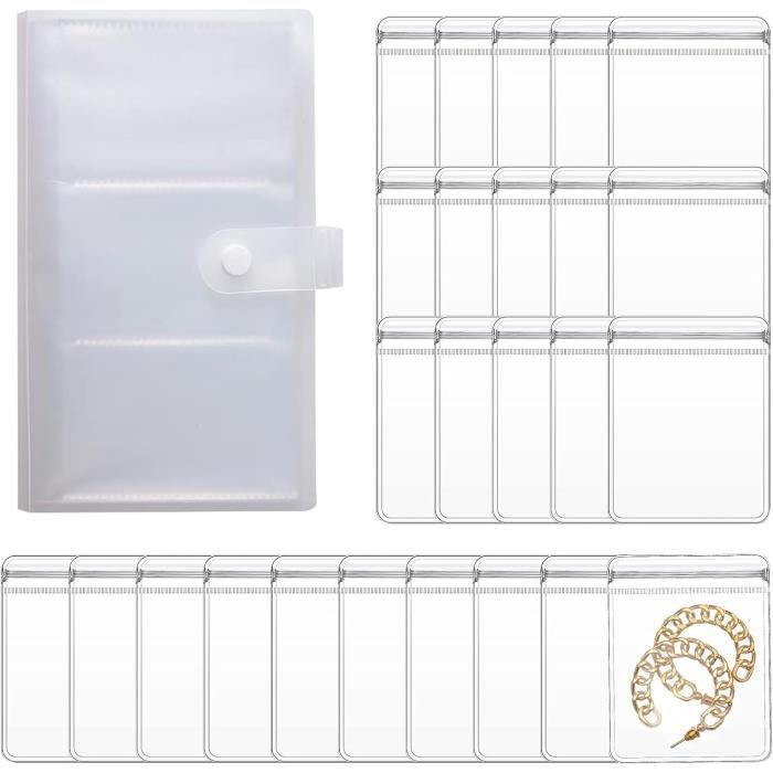 Livre De Rangement Bijoux XoeLLe - 84 Emplacements + 40 Pochettes - Transparent - Pour Voyage Et Organisation