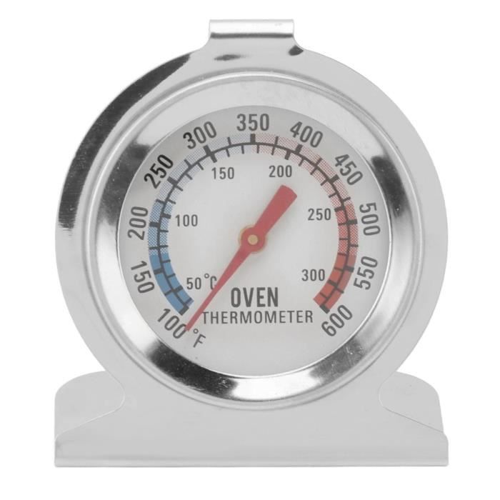Thermomètre De Four Analogique En Acier Inoxydable - Plage 0-400°C, Avec Crochet Et Base - Pour Fours Gaz, électriques, Chaleur Tournante - 3