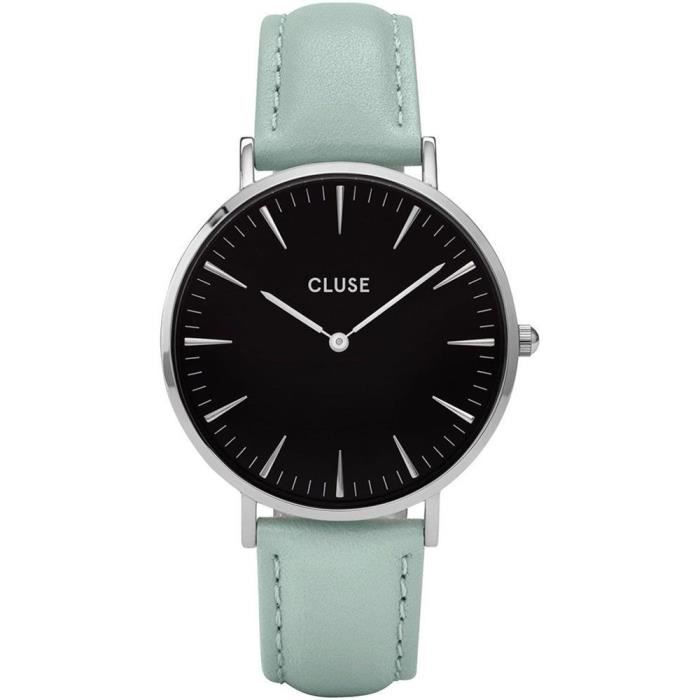 Cluse La Boheme Femme 38mm Bracelet Cuir Boitier M tal Quartz