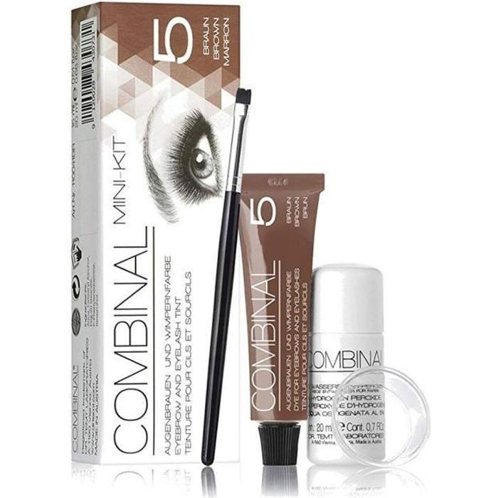 Kit Coloration TANA COLOR EASY - Cils Et Sourcils, Noir Ou Marron, Facile à Utiliser