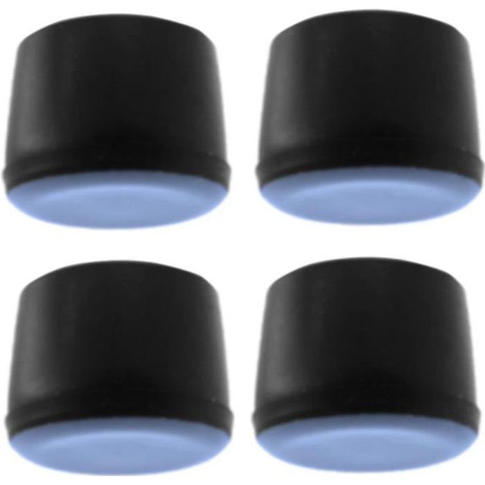 Lot de 2 embouts pour tube diamètre 16 chromé brillant bouchon PVC