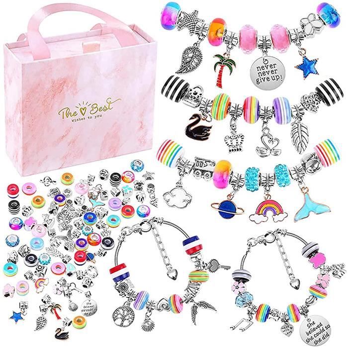 Bracelet Fille Ailes D'Ange - Zircone Cœur Violet - Adjustable 17+3cm - Cadeau Romantique