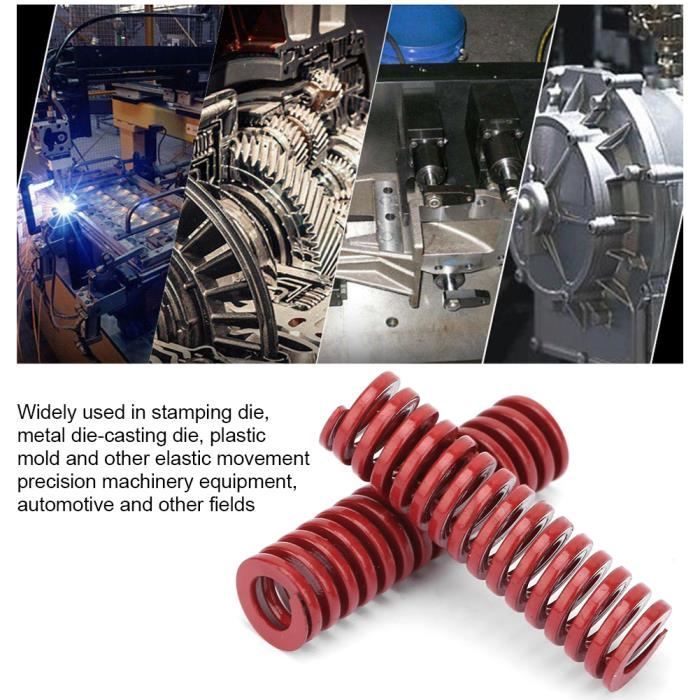 Ressorts De Moule 2 Pièces - Compression Lourde Vert OD 25mm ID 12.5mm - Pour Machines De Découpe, Matrices, Injection Plastique