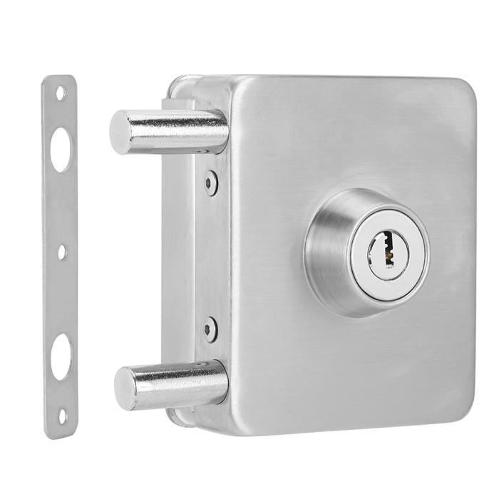 BKS 00071013 Serrure à Mortaiser Pour Porte En Verre – 35/72/8 Mm – DIN Gauche – Finition Nickel Argent