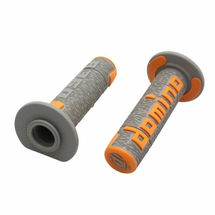Poignée De Guidon Grise Lusito Type Off Road Vintage - 125 Mm - Pour Moto/cross/enduro - Neuf