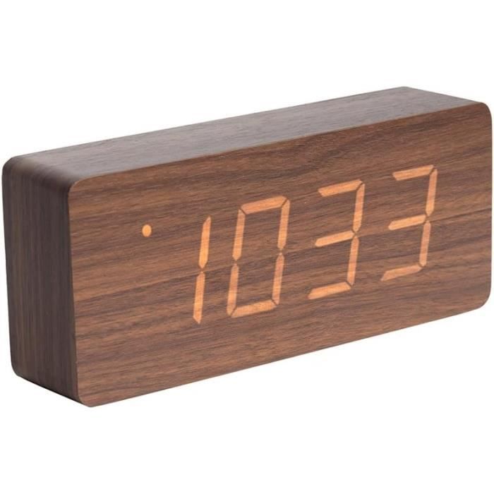 Réveil Numérique LED GH-0712L - Température Intérieure - 12/24h - Boîte Ouverte (neuf)