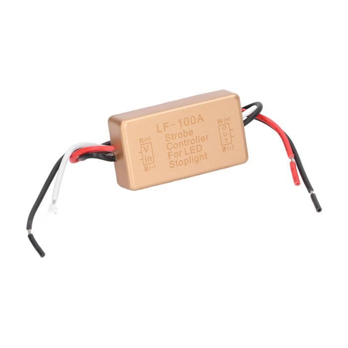 Aramox Clignotant stroboscopique, contrôleur intelligent de flash stroboscopique de voiture pour feu arrière arrière de frein à montage élevé à LED