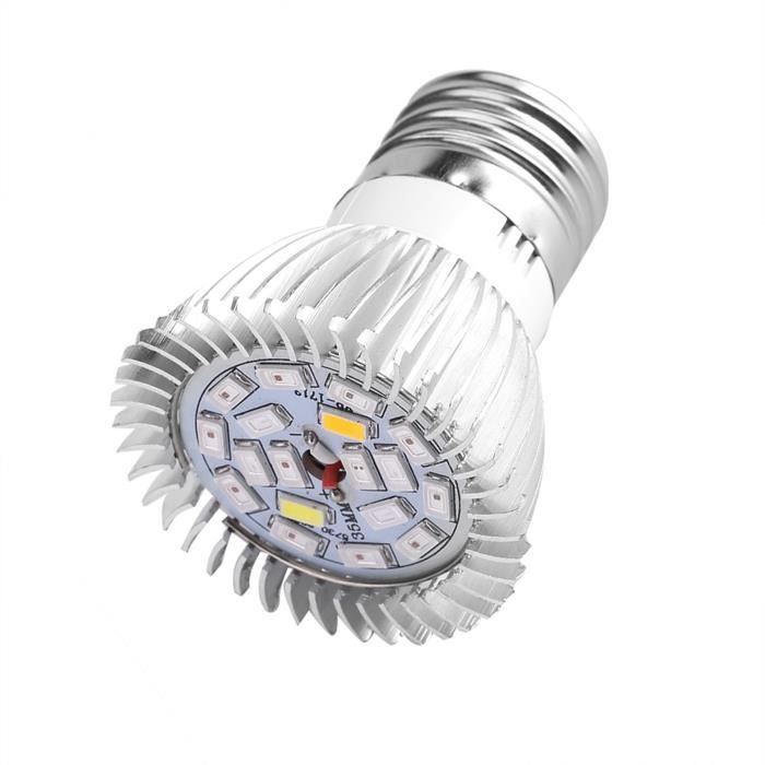 Ampoule LED Pour Plantes (Horticole) Wandisy - 18W - Spectre Rouge/Bleu/Blanc - Culot E14/E27/GU10 - Pour Culture Intérieure