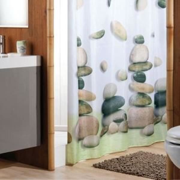 Rideau de douche Haut de gamme "Zen garden" 200x180cm textile — free download