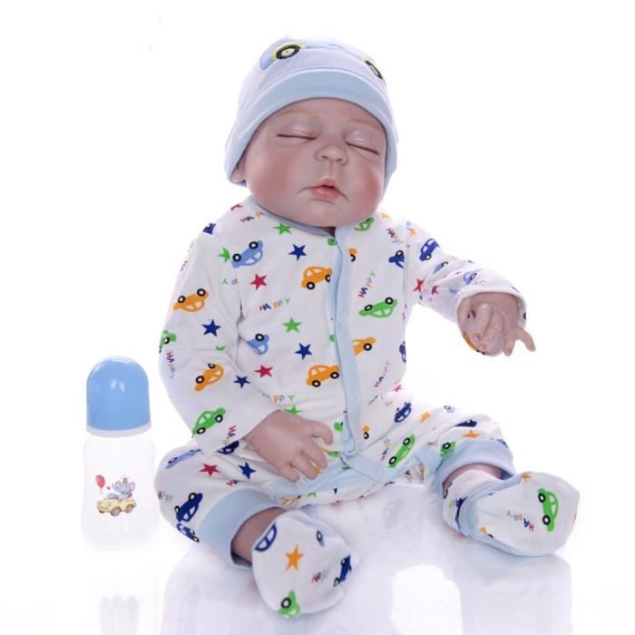 55cm Silicone Reborn Bebe Poupee Jouets Pour Filles Jouer Maison Realiste Nouveau Ne Bebe Garcon Bebes Reborn Cdiscount Jeux Jouets