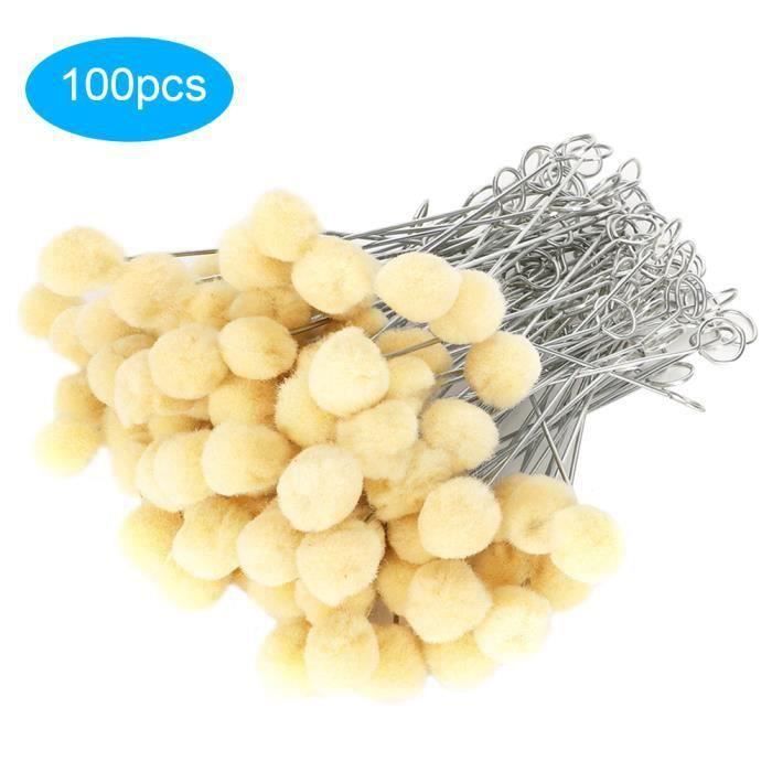 Boules Laine Absorbantes Pinceaux à Balle De Laine Daubers - Lot De 25 - Poignée Métal 15cm - Pour Coloration Cuir, Collage Et Bricolage Outils