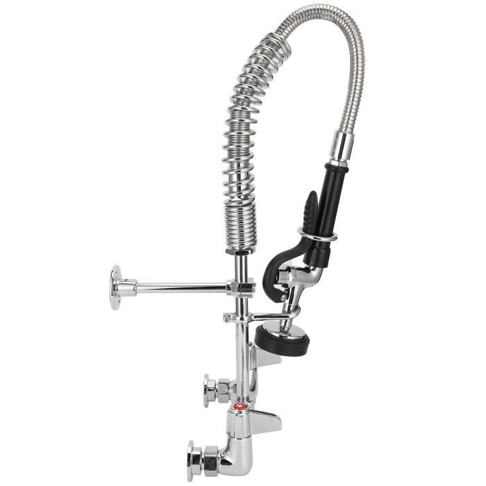 Robinet de cuisine moderne à commande pivotante en acier inoxydable en nickel brossé｜Homary