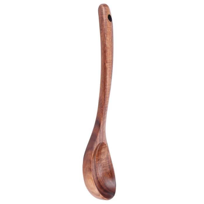 Porte-cuillère En Bois Naturel 18x10cm - Repose Ustensiles Cuisine - Style Rétro Pour Spatules Et Cuillères