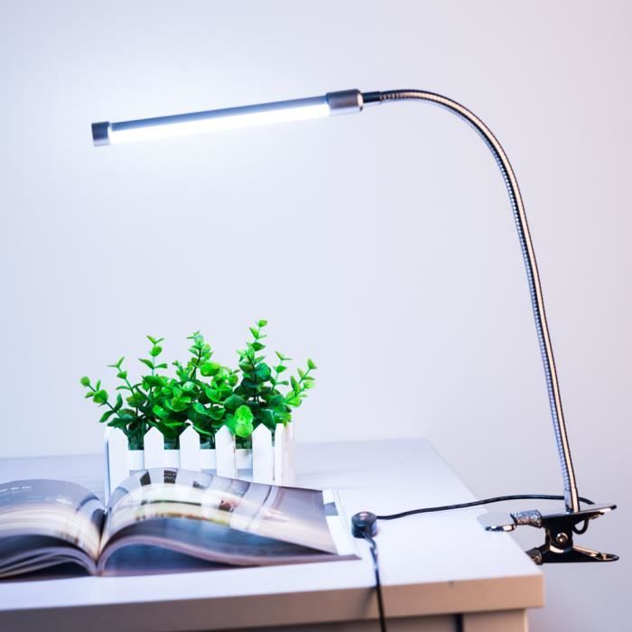 Lixada Lampe De Bureau Reglable Clip Flexible Col De Cygne Lumiere Blanc 6w Protection Des Yeux Led De Lecture Avec Commutateur Achat Vente Lixada Lampe De Bureau Cdiscount
