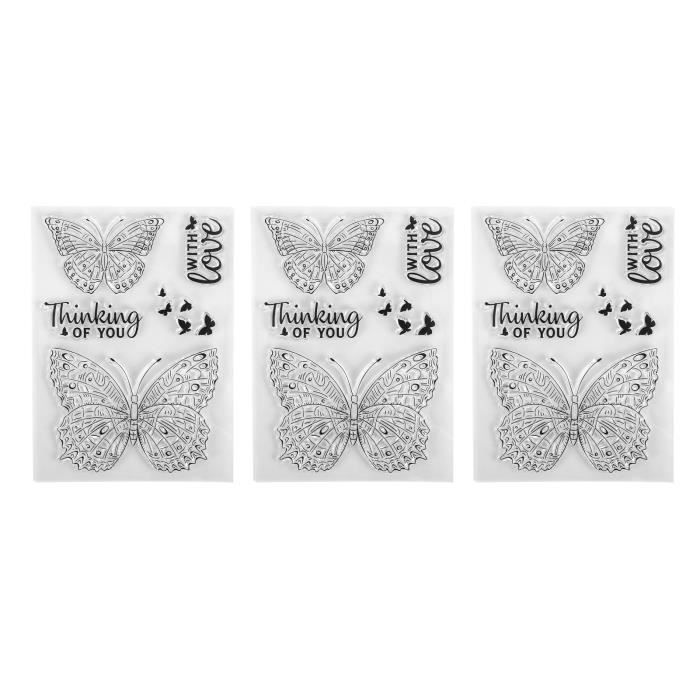 Tampons Transparents Silicone Thème Océan Méduse - Pour Scrapbooking, Cartes - Réutilisables - Faciles à Utiliser - 5