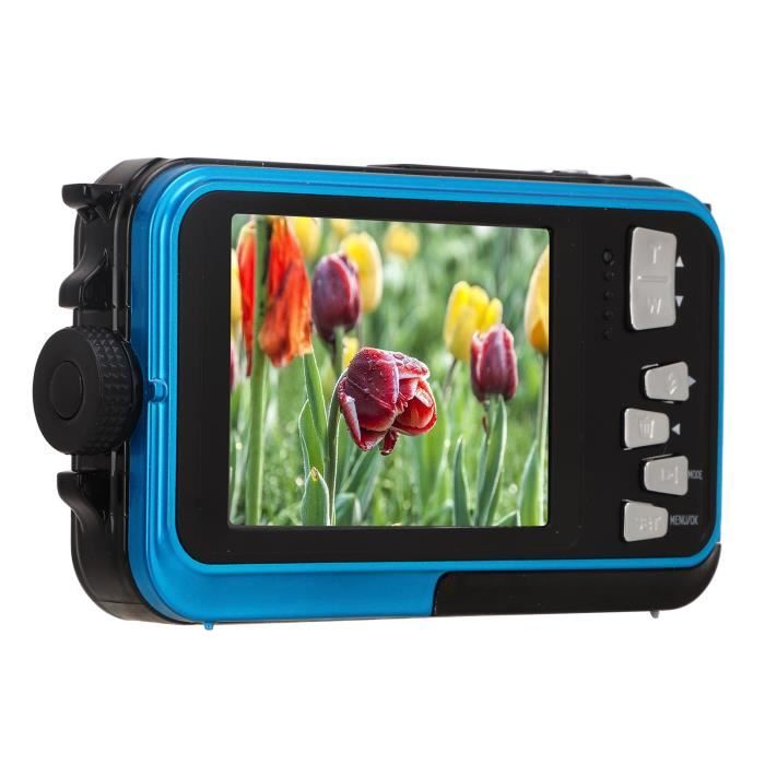 HURRISE Caméra étanche Appareil photo numérique sousmarin étanche Full HD 2.7K 48MP 10 pieds