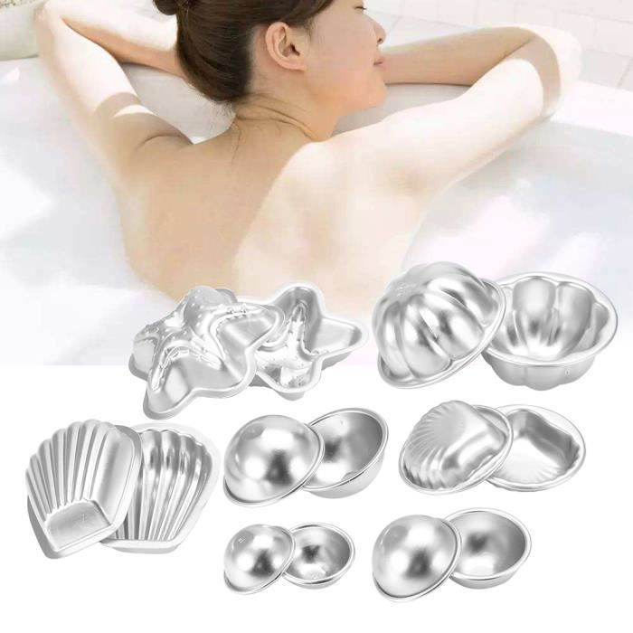 Moules Bombes De Bain Métal 6 Pièces - Kit DIY Pour Boules De Bain Et Savons | 3 Tailles, Alliage Aluminium