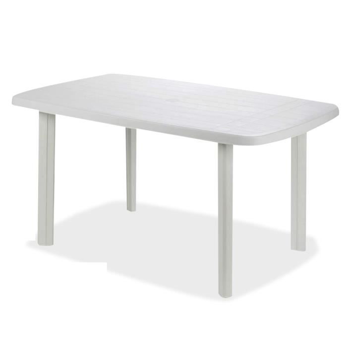 Table de jardin rectangulaire, table de salle à manger d'extérieur - Longueur 137 x Profondeur 85 x Hauteur 72 cm