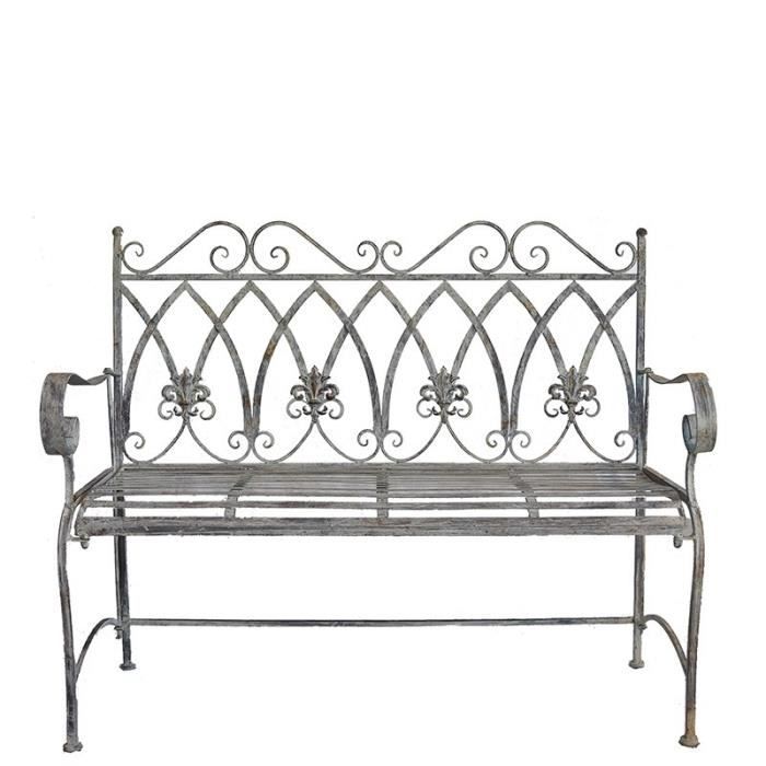 Banc Jardin Fer Fleurs De Lys Achat Vente Banc D Exterieur Banc Jardin Fer Fleurs De Lys Cdiscount