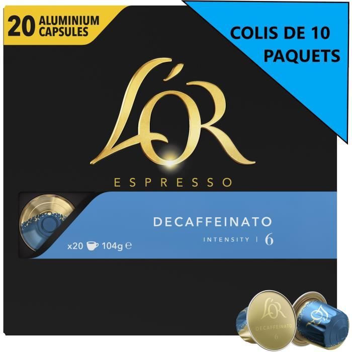 L'OR : Espresso - Capsules de café décaféiné N°6 - chronodrive