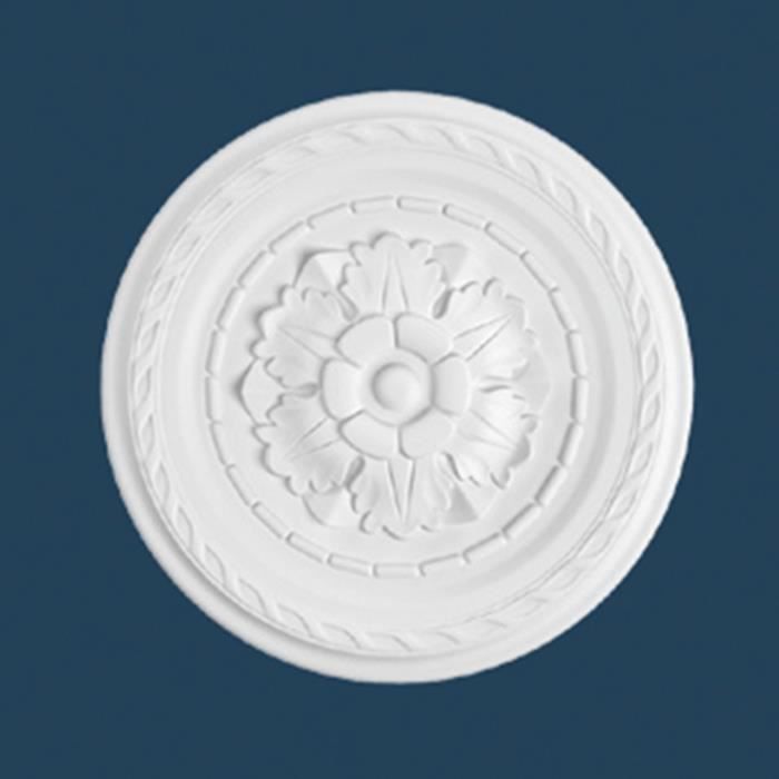 Rosace élégante Marbet R-6 | Ø 30 cm | polystyrène léger blanc