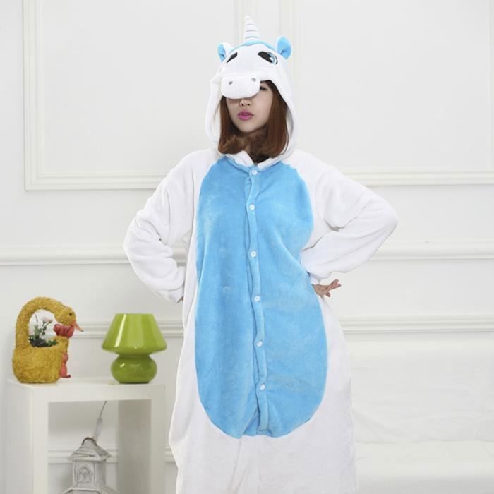 Pyjama Combinaison en Flanelle Chaud d'Hiver adultes unisexe