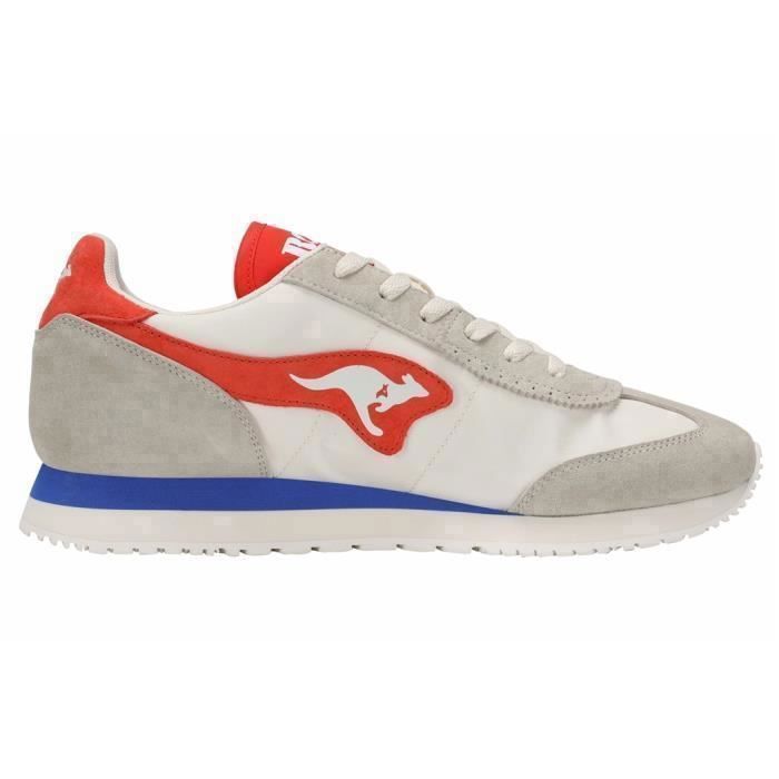 Baskets Homme KANGAROOS Aussie 2.0 Blanc Orange Lacets Taille 44