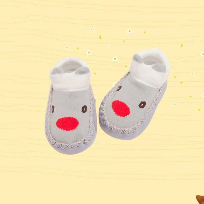 Bebe Chaussures Chaudes Chaussettes Enfants De Dessin Anime Nouveau Ne Cadeau De Bebe De Sol Pour Semelle Chaussettes Soquettes Sky Blue Grey Cdiscount Pret A Porter