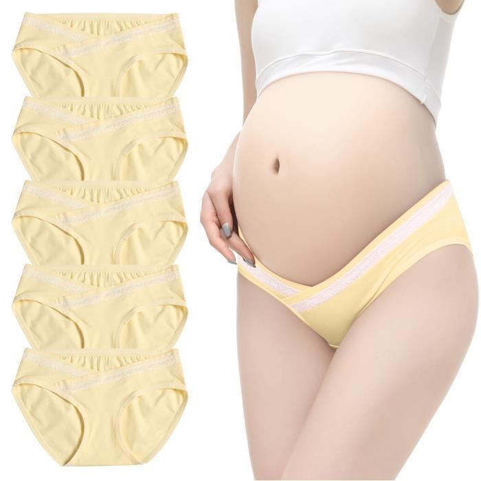Culotte De Maternité Haute Sans Couture TPZORJX - Taille L, 90% Nylon 10% élasthanne, Soutien Ventre, Confort Grossesse Toutes étapes